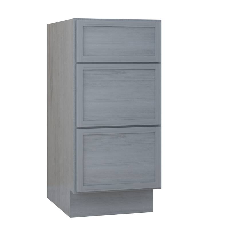 Vanity Art 15" Freestanding Single Base 3 Drawers Storage Cabinet