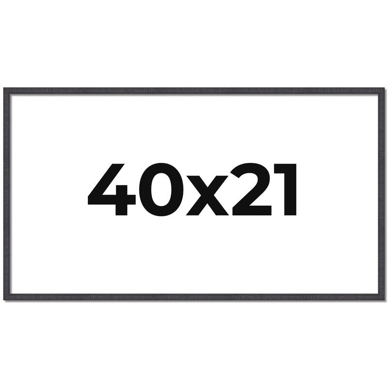 40x21 Frame Brown Picture Frame - Complete Modern Photo Frame Includes