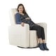 preview thumbnail 14 of 25, Evolur Holland Upholstered Plush Seating Glider Swivel Thunder