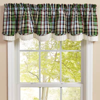 Park Designs Happy Trails Lined Layered Valance 72” x 16” - 72" X 16"
