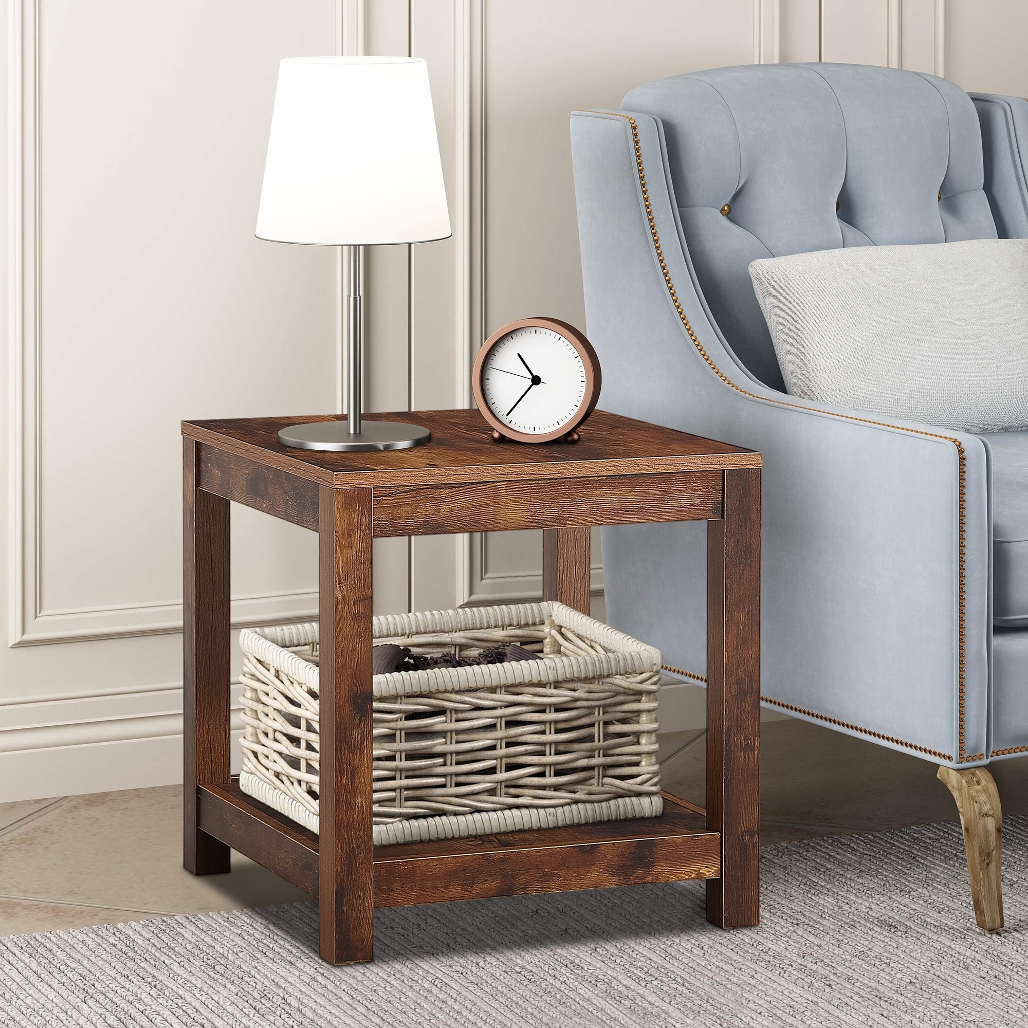 Chair side table hotsell with storage
