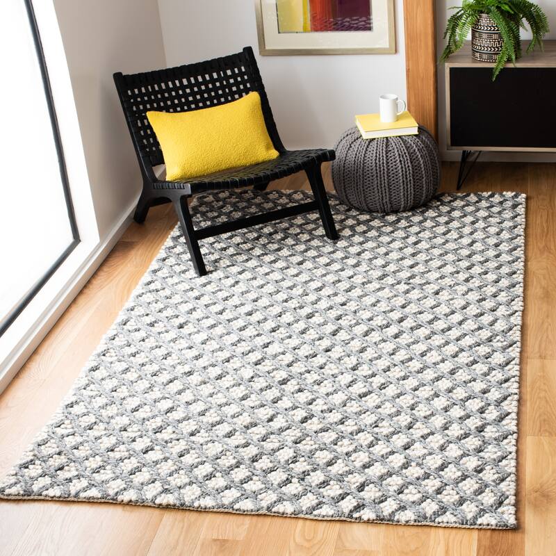 SAFAVIEH Handmade Natura Kumara Wool Rug - 3' x 5' - Grey/Beige