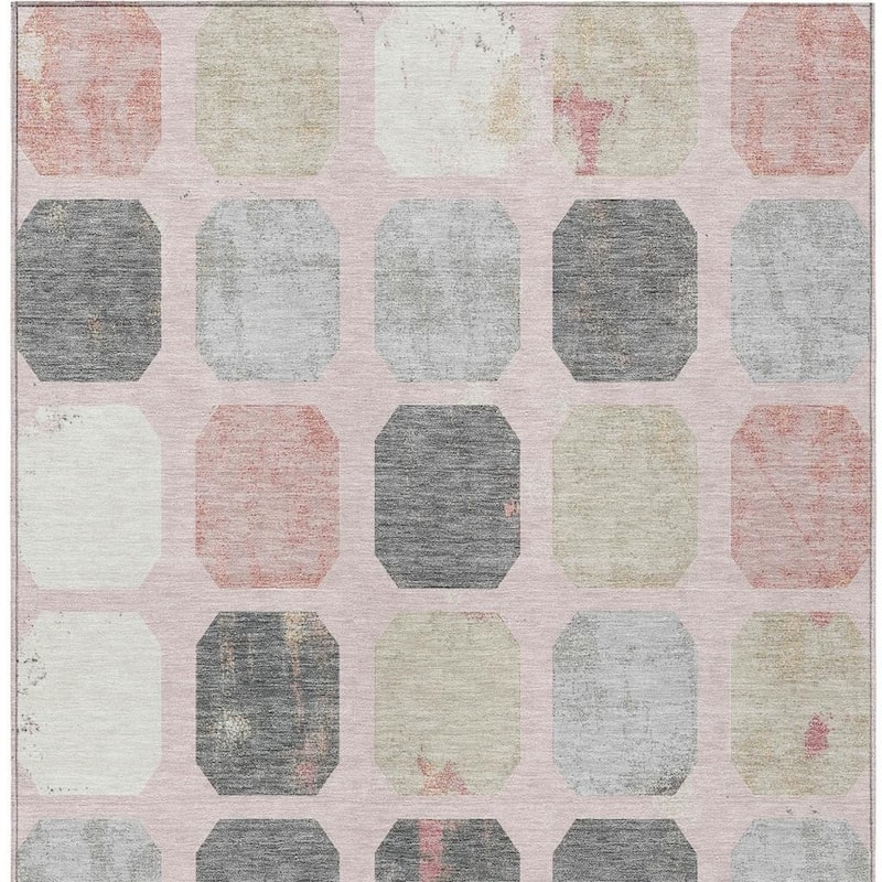 HomeRoots Geometric Transitional Rectangle Outdoor Rug