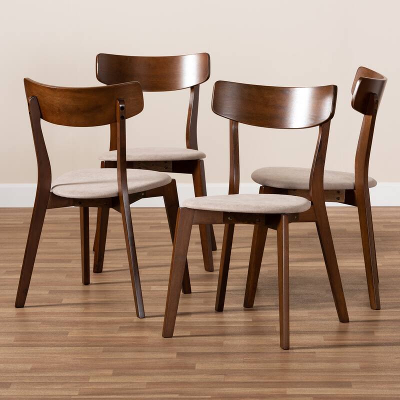 Iora Mid-Century Modern Transitional 4-Piece Dining Chair Set
