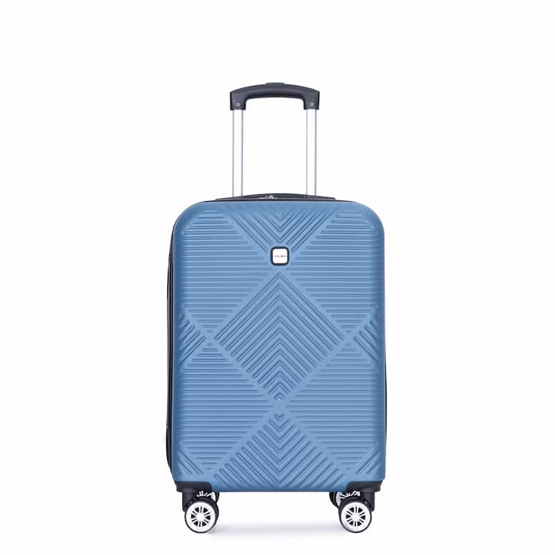 4-Piece, Luggage Sets, Lightweight Luggage with 360° Airplane Wheels and Adjustable Handle, for Boarding Travel, Blue