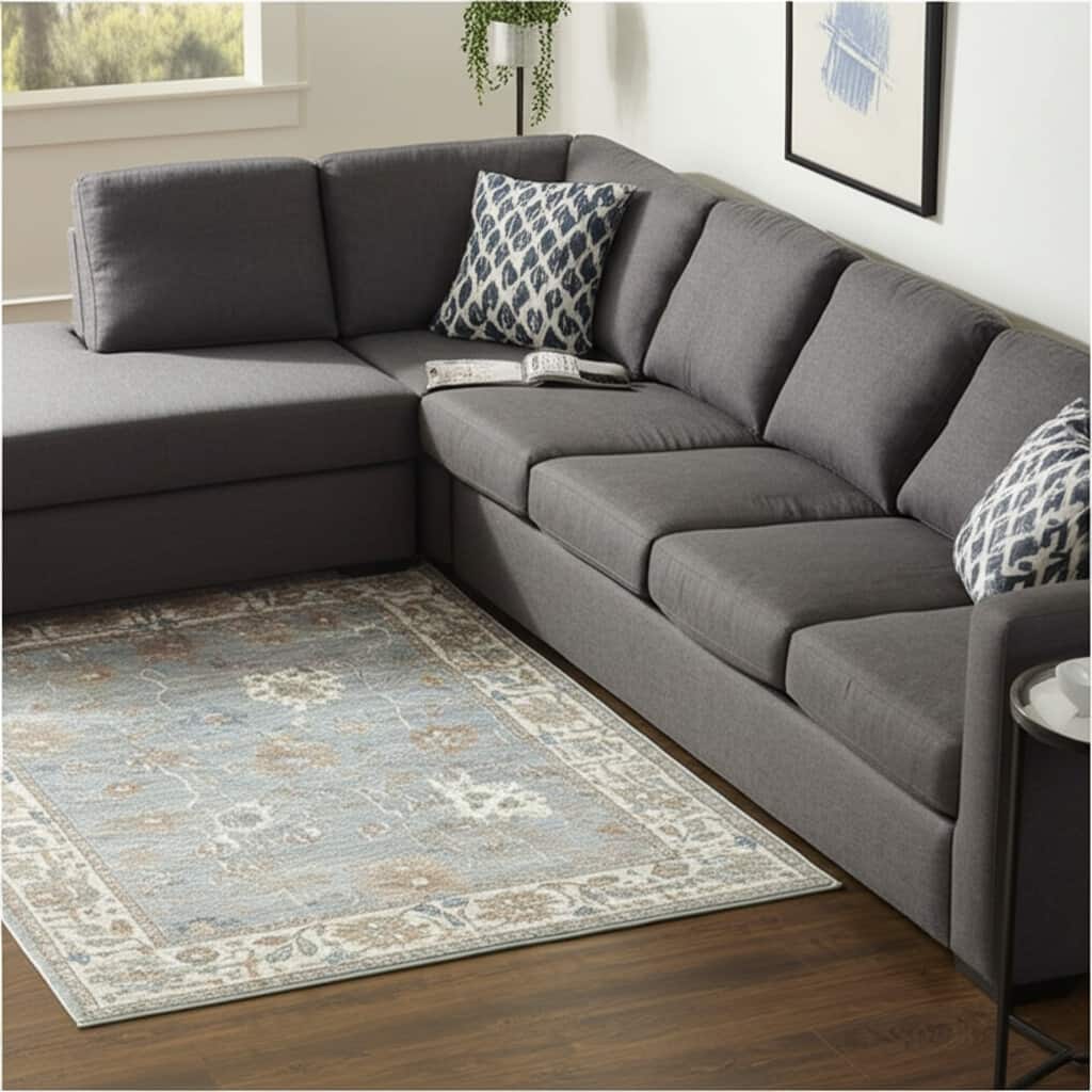 HomeRoots Floral Bohemian Rectangle Area Rug