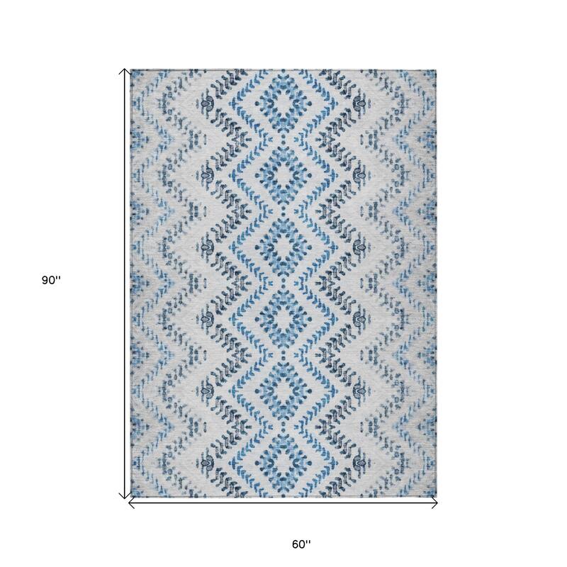 HomeRoots Geometric Transitional Rectangle Outdoor Rug