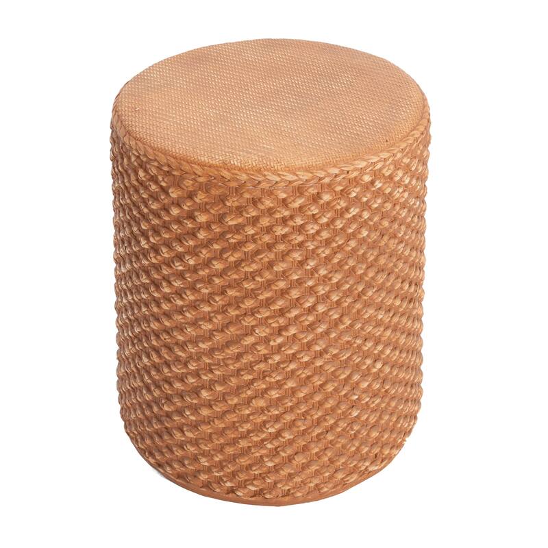 Christopher Knight Home - Marzelin Synthetic Rattan and MGO Patio Circular Side Table