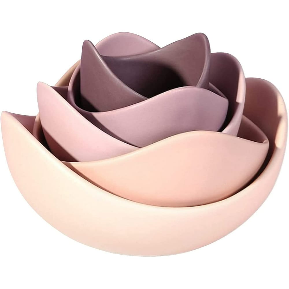 Pink Pescara White Dot Condiment Glass Bowls, Set of 4 by Zodax
