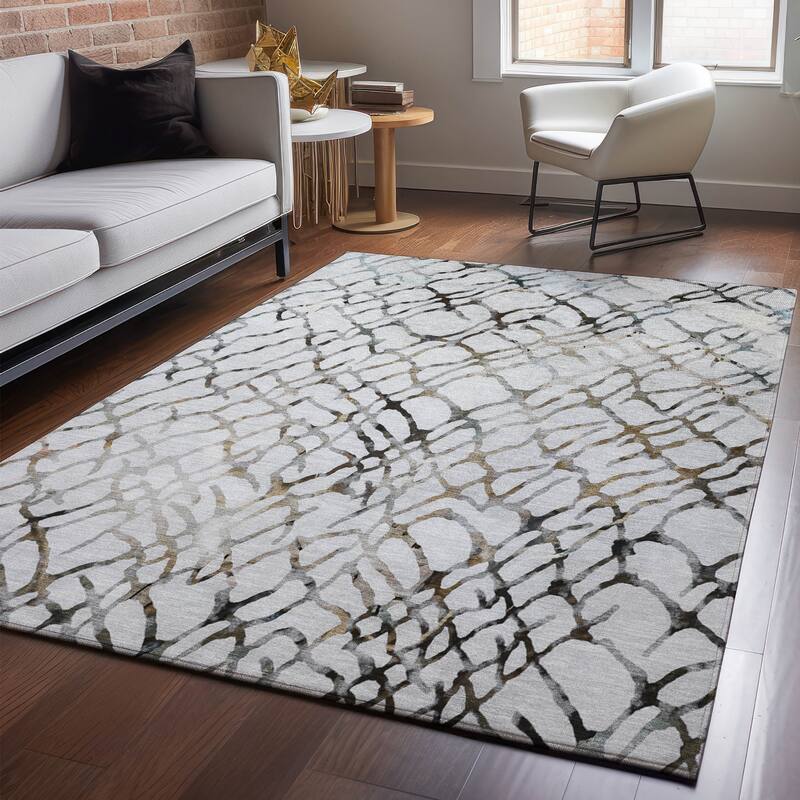 Premium Washable Super Soft Contemporary Vibe Mayfield Rug - Grey - 9' x 12' - Rectangle