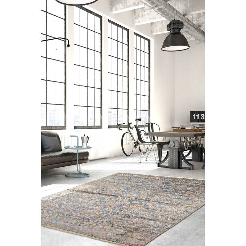 ECARPETGALLERY Hand-knotted Heritage Grey Silk Rug - 5'4 x 7'4