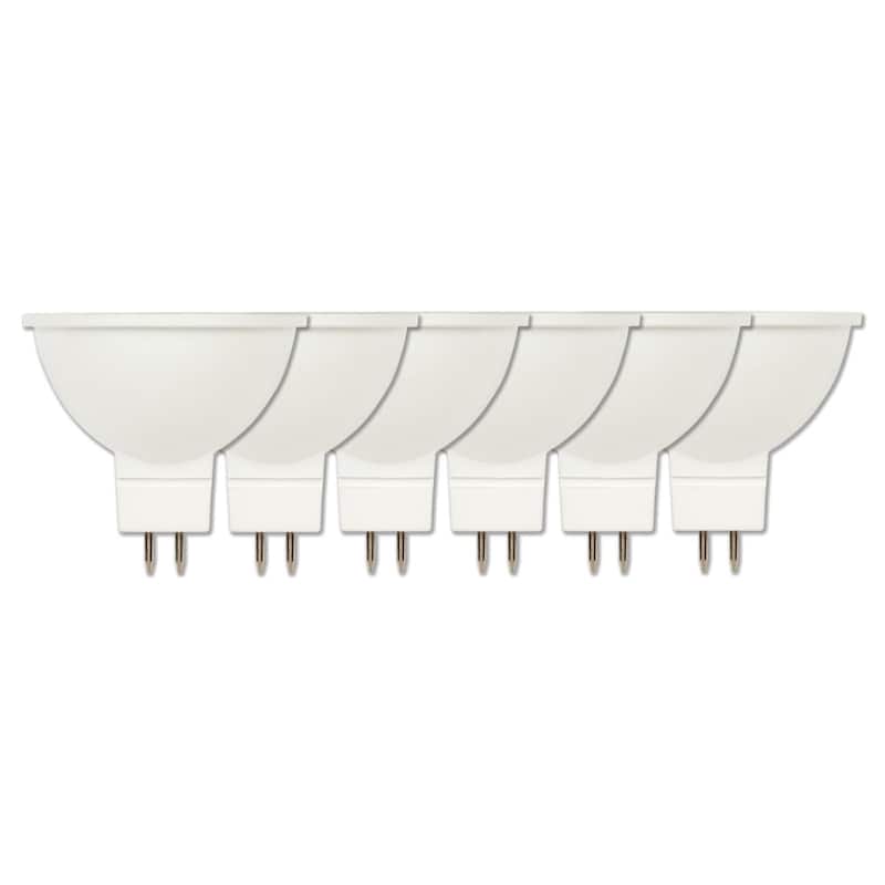 Westinghouse 35-Watt Equivalent Bright White MR16 Flood Dimmable LED Light Bulb with GU5.3 Base - Clear - 6-Pack