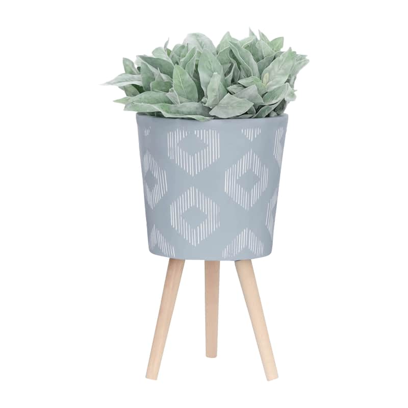 Sagebrook Home Elegant Magnesia and Beech Wood Planters - Perfect Home & Garden Accent