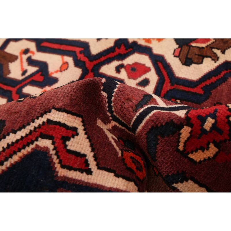 ECARPETGALLERY Hand-knotted Kayseri Vintage Dark Red Wool Rug - 5'1 x 9'1