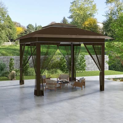 12' x 12' Pop Up Canopy Tent with 137 sq, Netting and Carry Bag