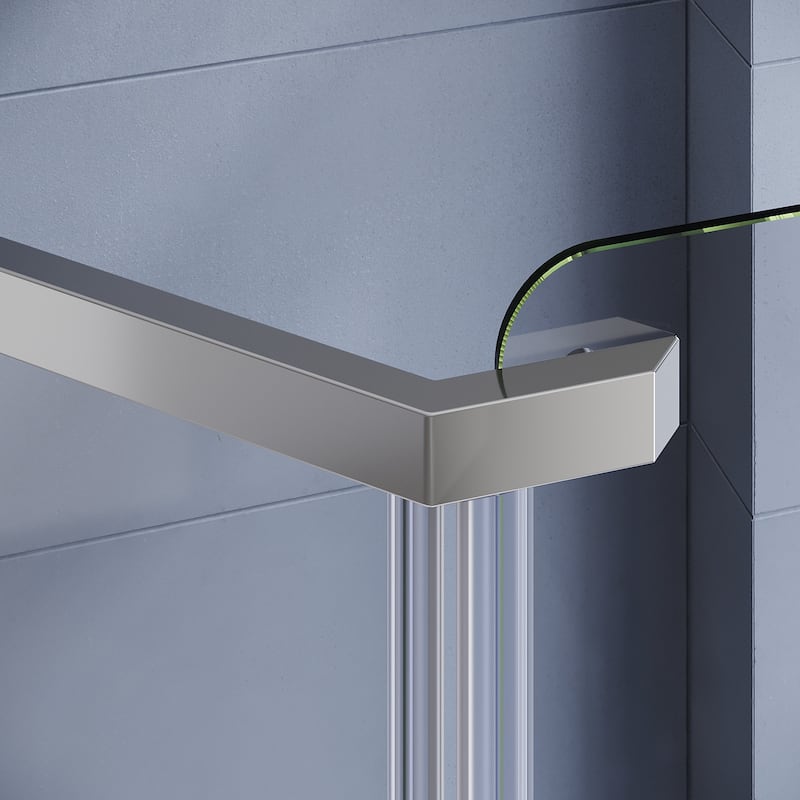 Elegant Neo-angle Frameless Sliding Shower Enclosure 36.5" W x 36.5" D x 72" H with 1/4" Clear Tempered Glass Door