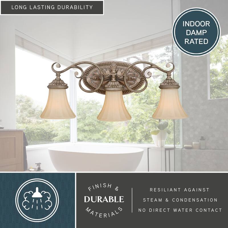 Avenant 3 Light Bronze Bathroom Vanity Fixture - 23-in W x 10.5-in H x 6.5-in D