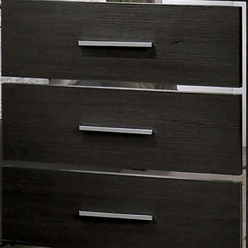Furniture of America Kastela Contemporary Grey 2-Piece Nightstand and Chest Set with USB Ports
