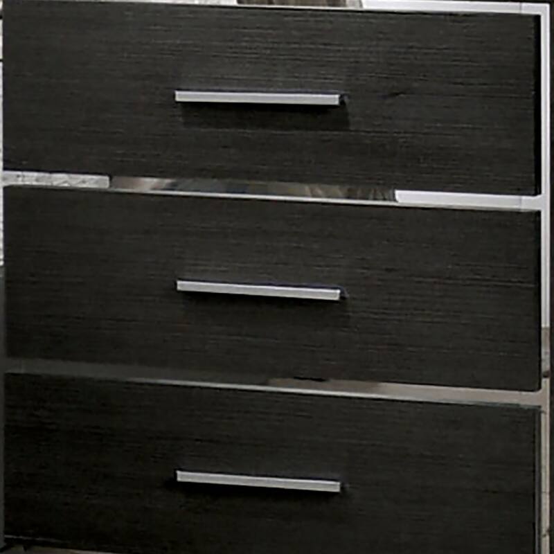 Furniture of America Kastela Contemporary Grey 2-Piece Panel Bed and Nightstand Set with LED and USB Ports