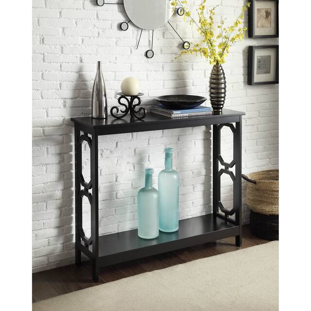 Copper Grove Hitchie Console Table with Shelf - Black