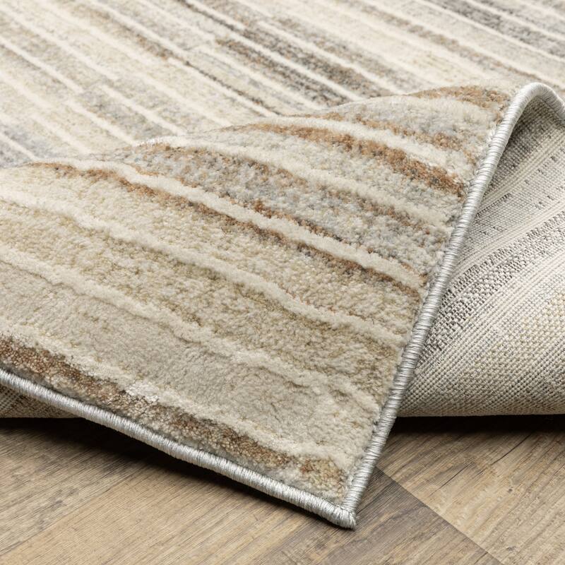 Style Haven Owen Contemporary Layered Stripes Area Rug