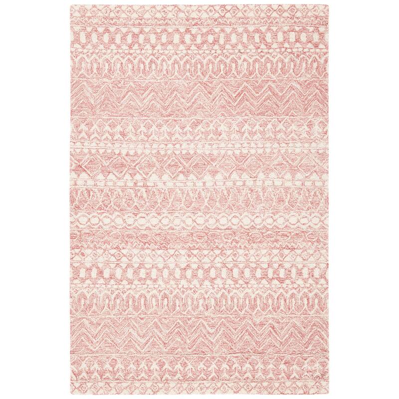 SAFAVIEH Handmade Blossom Mahalia Modern Floral Wool Rug