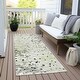 preview thumbnail 84 of 101, Machine Washable Indoor/Outdoor Modern Splatter Chantille Rug Aloe - 2'3" x 7'6"