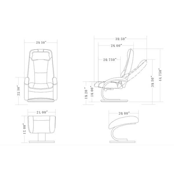 Topgrain Leather Swivel Recliner with Ottoman Bed Bath & Beyond