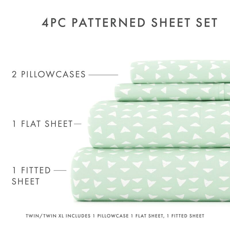 Becky Cameron Urban Arrows Pattern 4 Piece Deep Pocket Bed Sheet Set
