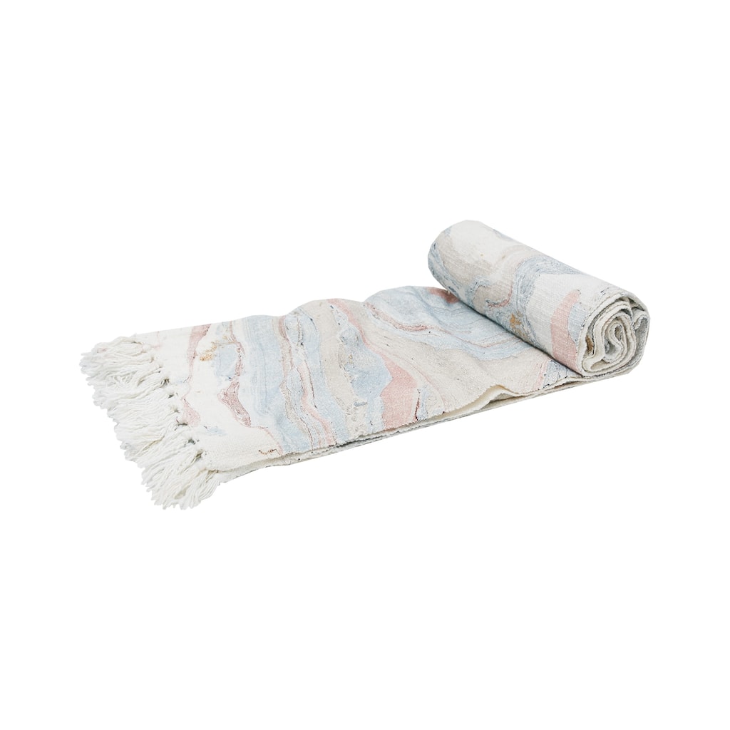 Marble Rose Quartz Accent Throw Blanket