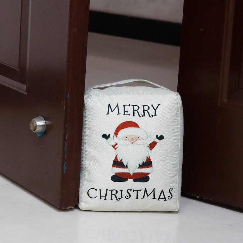 Merry Christmas Weighted Door Stop with Handle