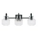 preview thumbnail 7 of 11, Nyla 3-light Bath/ Vanity w/ Clear Fluted Glass