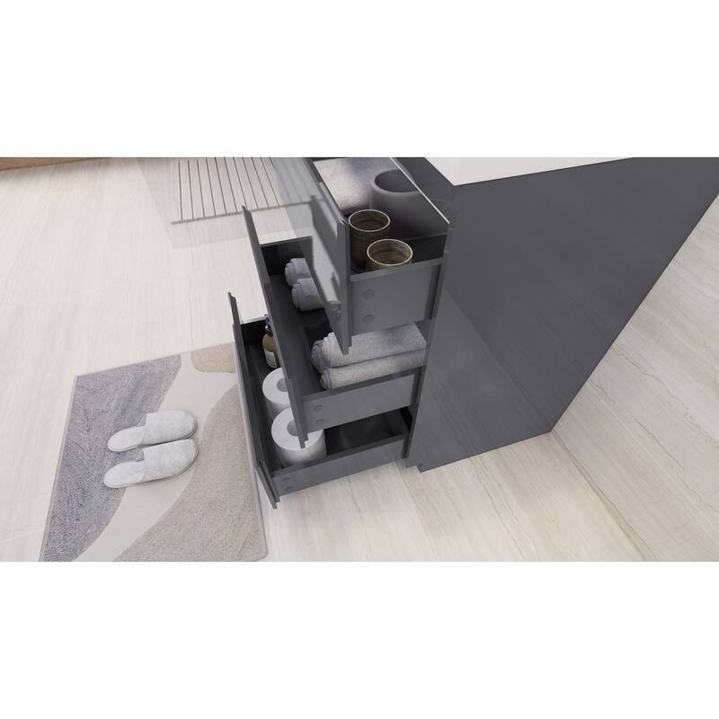 Aron 24'' Freestanding Vanity with Reinforced Acrylic Sink