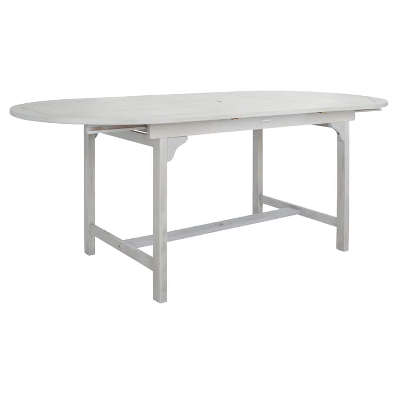 SAFAVIEH Linda 6-Chair 1-Table Extendable Patio Dining Set - 35Wx79Dx30H