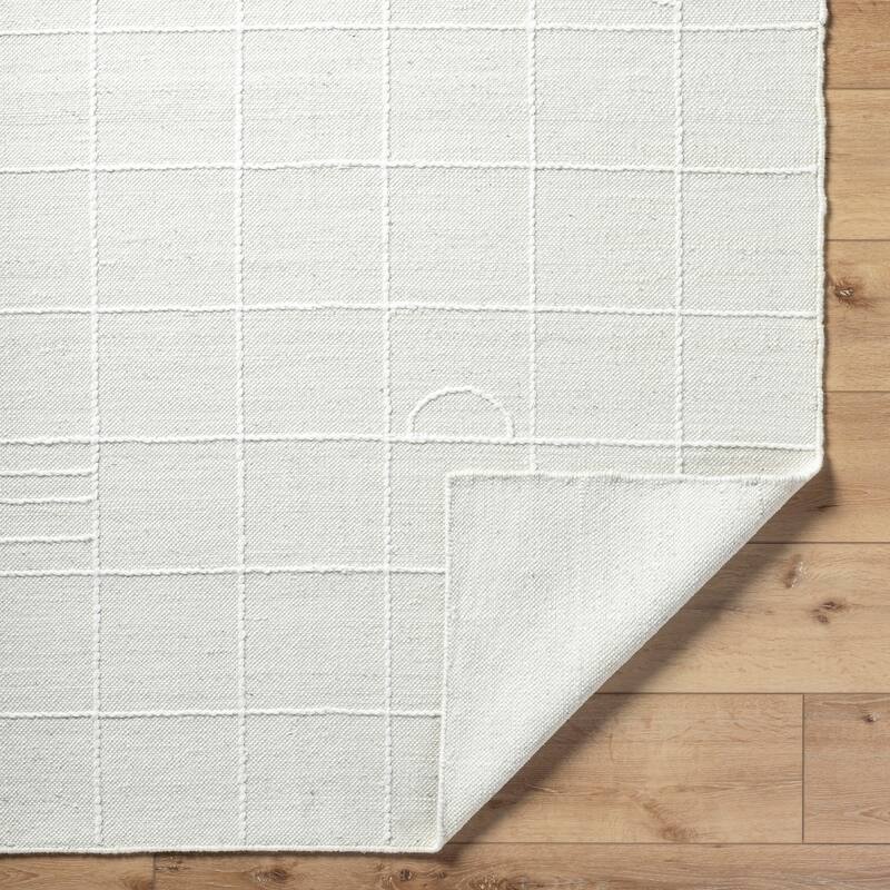 Abigale Transitional Checkered Wool Area Rug