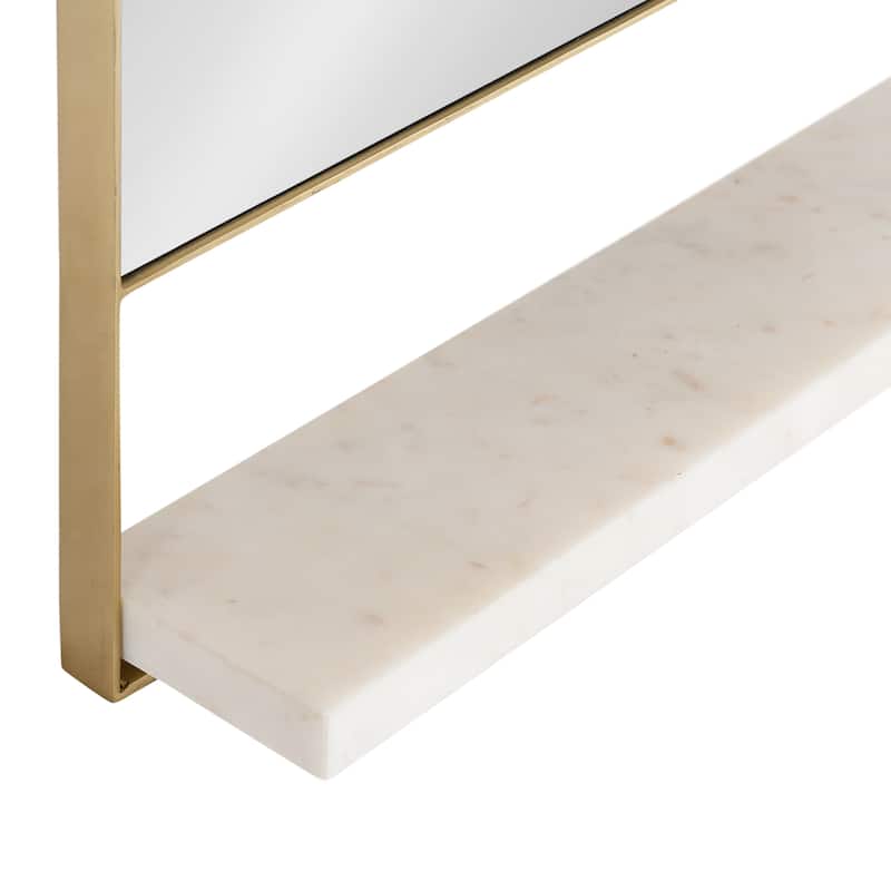 Kate and Laurel Chadwin Rectangle Wall Mirror with Shelf - 20x34