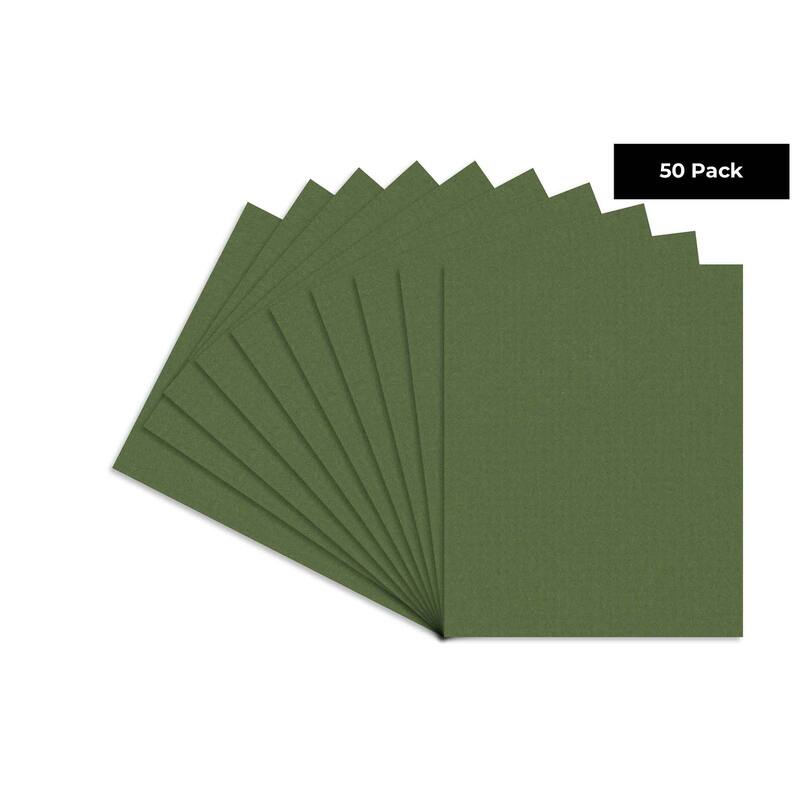 Dill Green 5x7 Backing Board Uncut Photo Mat Board (50Sheets) Bed
