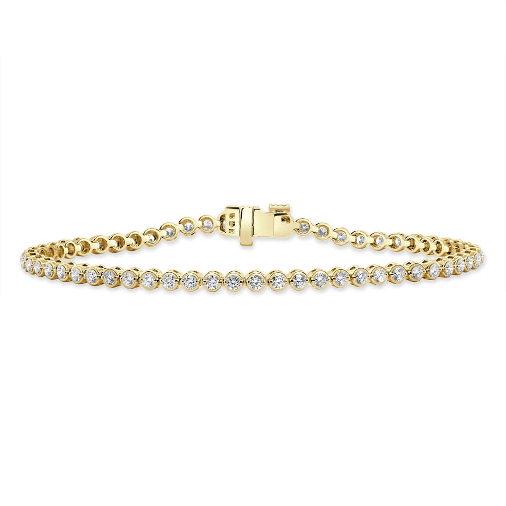 Joelle Collection Diamond Bezel Set Bracelet 2.00ct 14K Gold - White