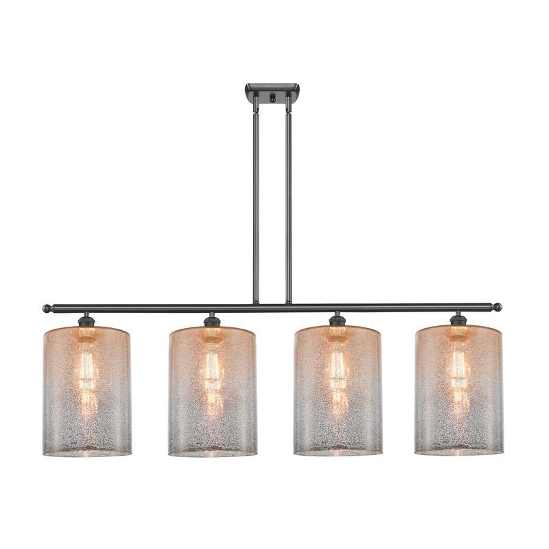 Innovations Lighting Cobbleskill - 4 Light 48" Island Light - Mercury/Matte Black