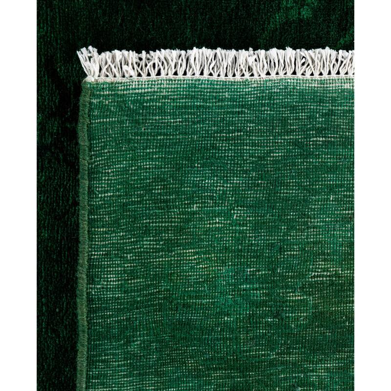 Overdyed One-of-a-Kind Hand-Knotted Area Rug - Green - 8' 4" x 10' 4"