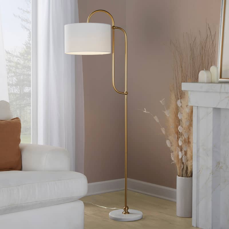 Silver Orchid Laken 63" Metal Floor Lamp