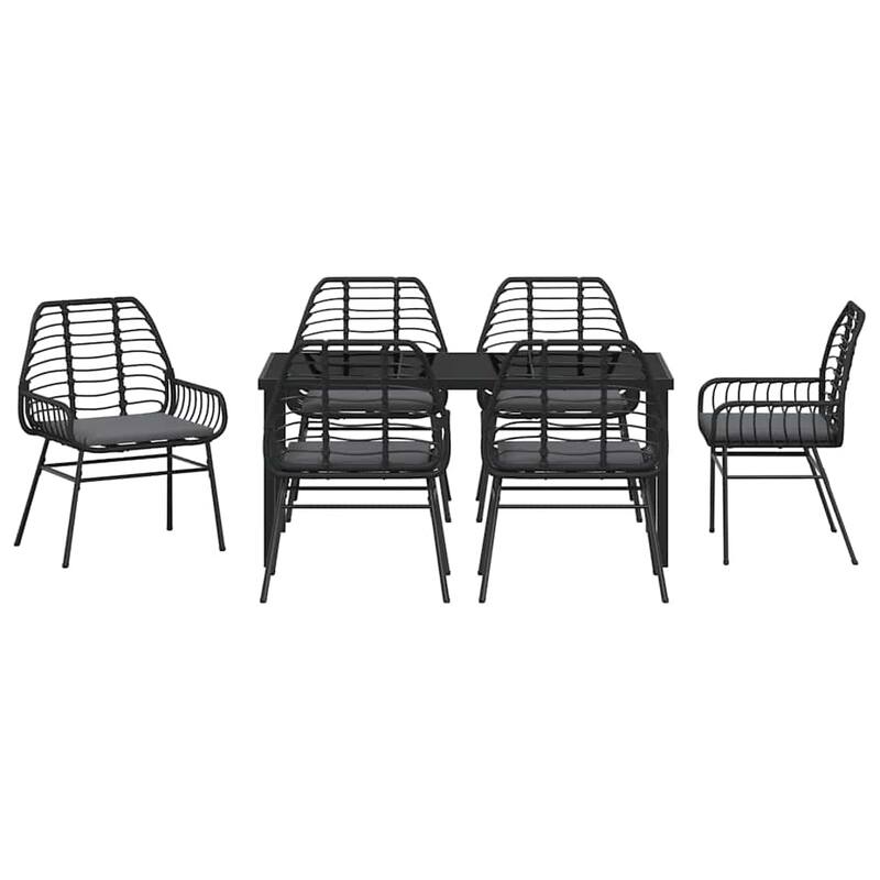 vidaXL Garden Dining Set Poly Rattan
