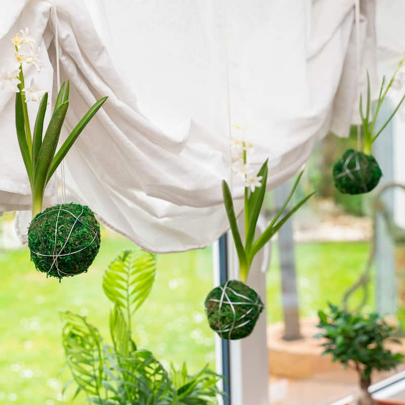 6Pcs Moss Balls Green Decorative Moss Ball for Vase Fillers Home Decor