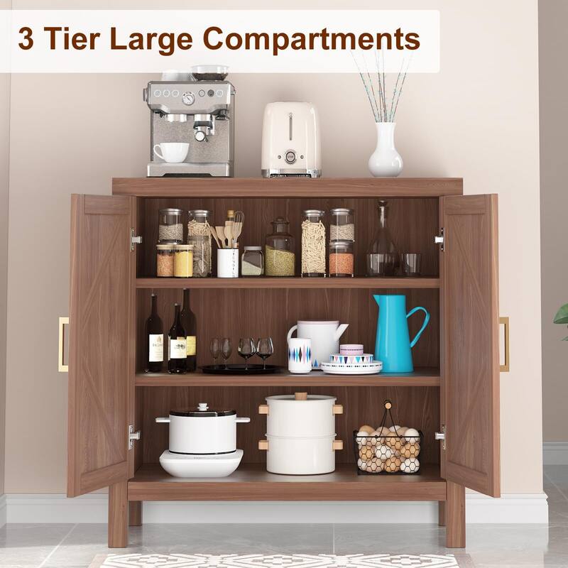Storage Cabinet with Door, Floor Standing Kitchen Pantry Cabinet, Sideboard Buffet Table, Coffee Bar Cabinets