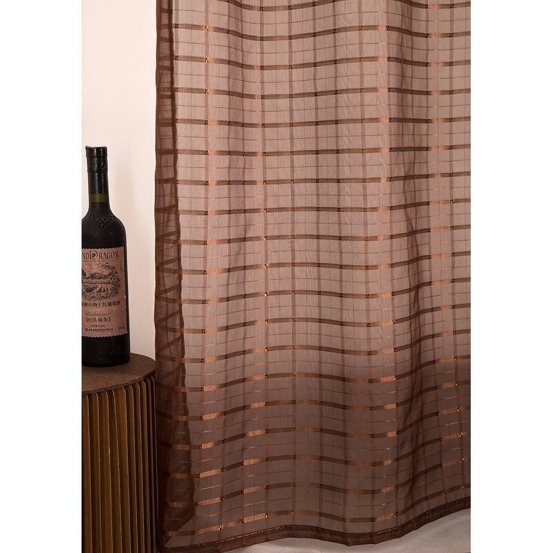 Porch & Den Modena Box Voile 90-inch Grommet Curtain Panel
