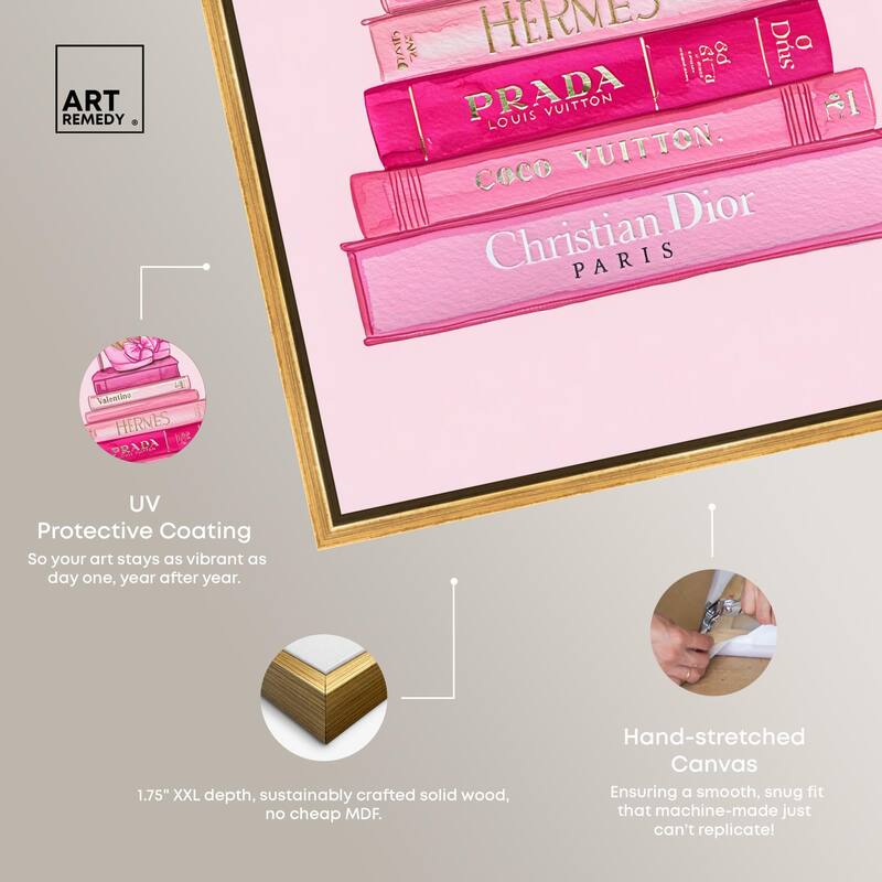 Fashion books in Pink Canvas by Art Remedy