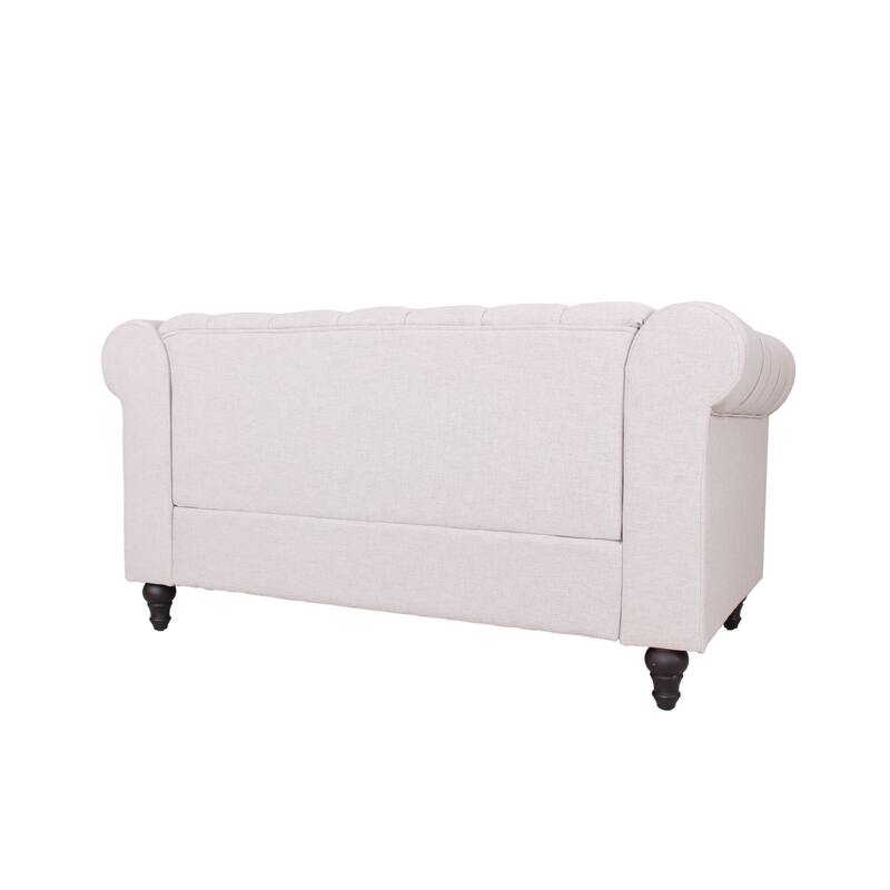 35"D x 61"W x 31"H Chesterfield Button-tufted Loveseat