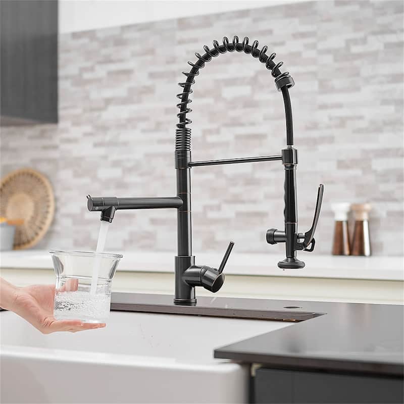 Commercial Kitchen Sink Faucet With Pull Down Sprayer Modern Single Hole Kitchen Faucets Single Handle Spring Taps