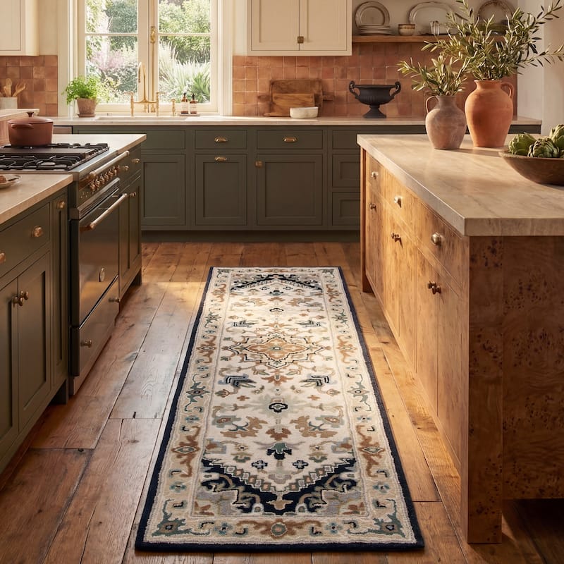 SAFAVIEH Handmade Heritage Carrol Traditional Oriental Wool Rug