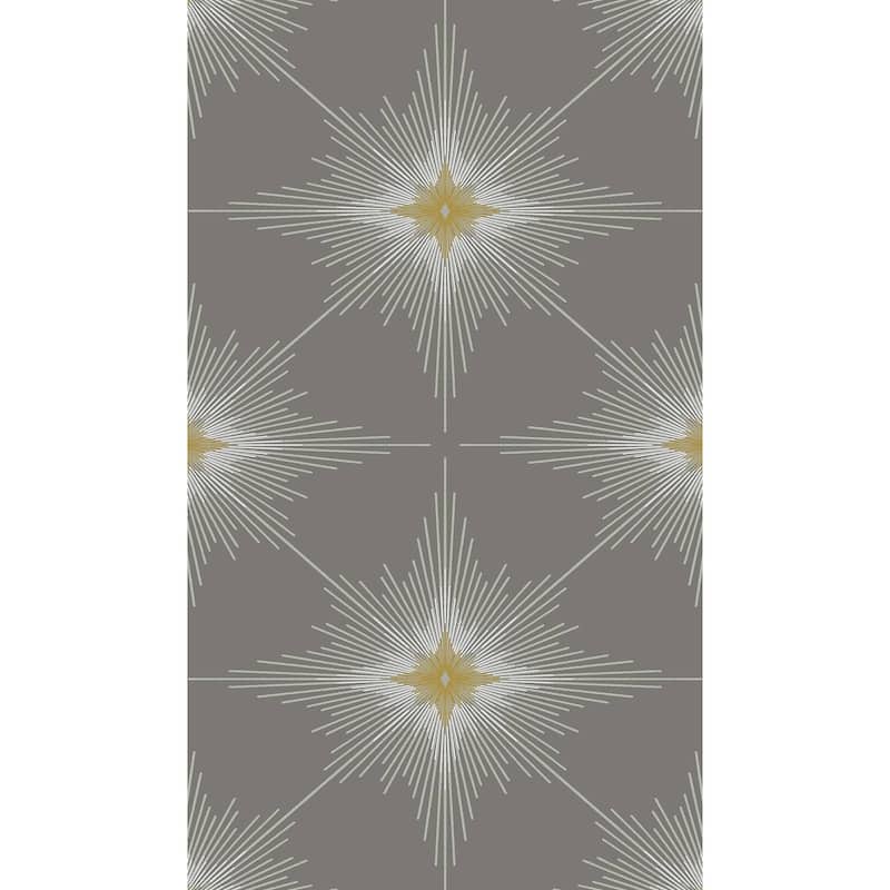 Seabrook Designs North Star Non-Woven Unpasted Wallpaper - 20.9 in. W x 33 ft. L - Ash Grey